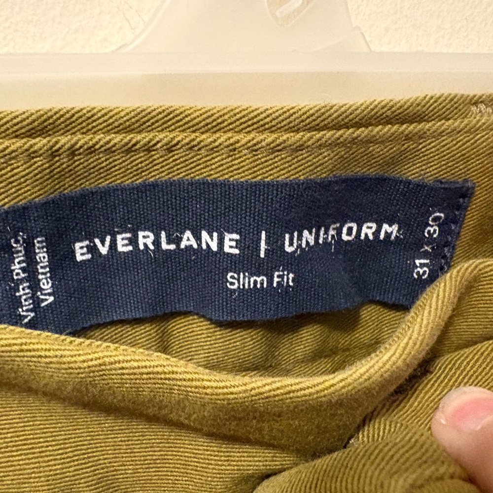 NWT Everlane Performance Chino Slim fit Uniform olive 31 x 30 - Picture 5 of 8